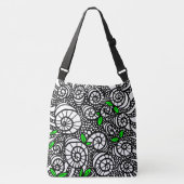 Abstracte bellen en schelpen crossbody tas (Voorkant)