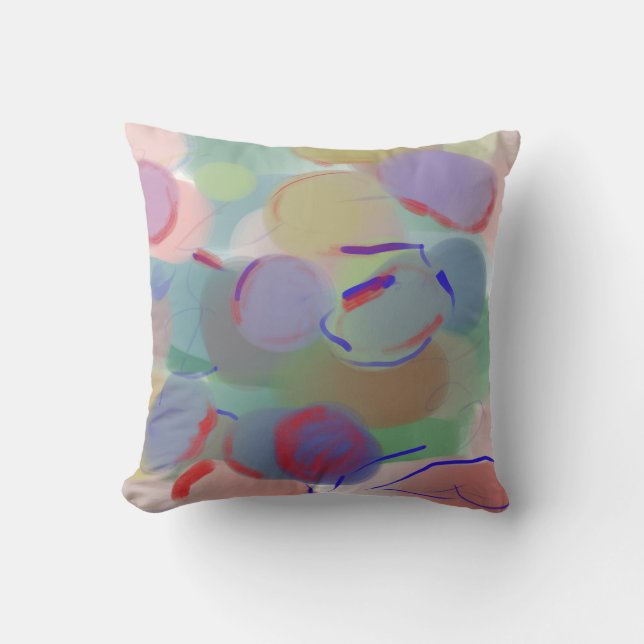 Abstracte bellen kussen (Voorkant)