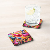 Abstracte bellen verstrengelen bier onderzetter (Rechterzijde)