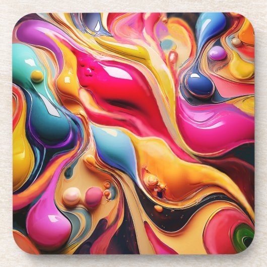 Abstracte bellen verstrengelen bier onderzetter (Voorkant)