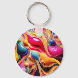 Abstracte bellen verstrengelen sleutelhanger