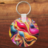 Abstracte bellen verstrengelen sleutelhanger (Voorkant)