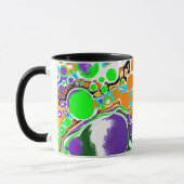 Abstracte belletjes kleurrijk mok (Links)