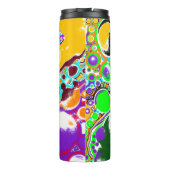 Abstracte belletjes kleurrijk thermosbeker (Achterkant)