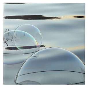 abstracte belletjes op waterkeramische tegels, ond tegeltje