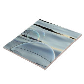 abstracte belletjes op waterkeramische tegels, ond tegeltje (Zijkant)