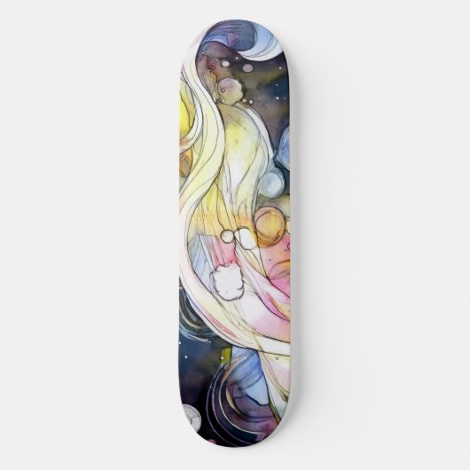 Abstracte belletjes persoonlijk skateboard (Voorkant)