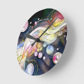 Abstracte belletjes ronde klok (Hoek)