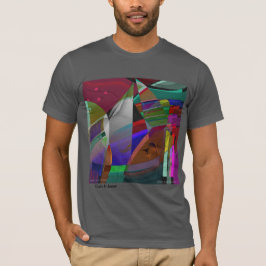 Abstracte beluchting t-shirt