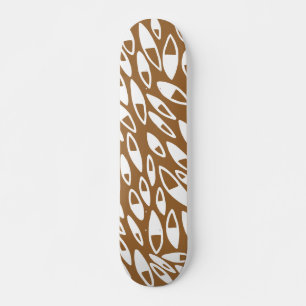 Abstracte benzine - wit op bruin skateboard