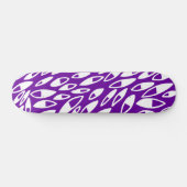 Abstracte benzine - Wit op Violet Persoonlijk Skateboard (Horizontaal)
