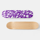 Abstracte benzine - Wit op Violet Persoonlijk Skateboard (Horizontaal)