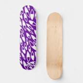 Abstracte benzine - Wit op Violet Persoonlijk Skateboard (Voorkant)
