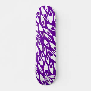 Abstracte benzine - Wit op Violet Persoonlijk Skateboard