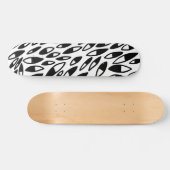 Abstracte benzine - zwart op wit persoonlijk skateboard (Horizontaal)