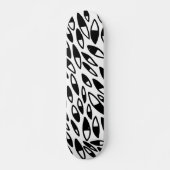 Abstracte benzine - zwart op wit persoonlijk skateboard (Voorkant)