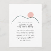 Abstracte berg en zon nemen de hoge weg briefkaart (Voorkant)