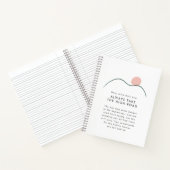 Abstracte berg en zon nemen de hoge weg notitieboek (Binnen)