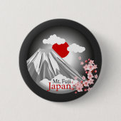 Abstracte berg Fuji Ronde Button 5,7 Cm (Voorkant)
