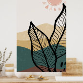 Abstracte bergachtige achtergrond poster (Keuken)