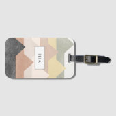 Abstracte bergen bagagelabel (Voorkant (horizontaal))