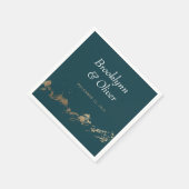 Abstracte bergen donkergroen en goud sparen de Dat Servet (Hoek)