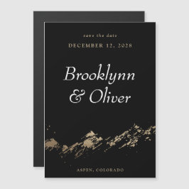 Abstracte bergen donkergroen sparen de Magnet van