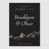 Abstracte bergen donkergroen sparen de Magnet van  (Voorkant)