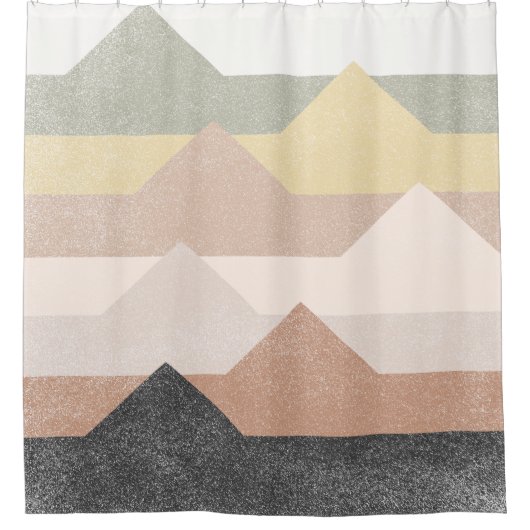 Abstracte bergen douchegordijn (Voorkant)