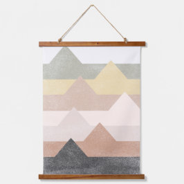 Abstracte bergen hangend wandkleed