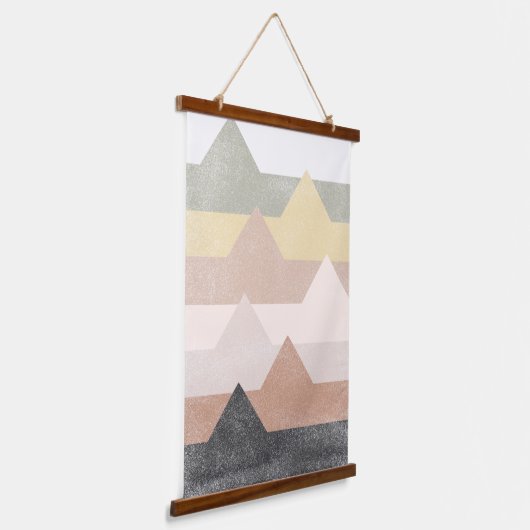 Abstracte bergen hangend wandkleed (Gebogen)