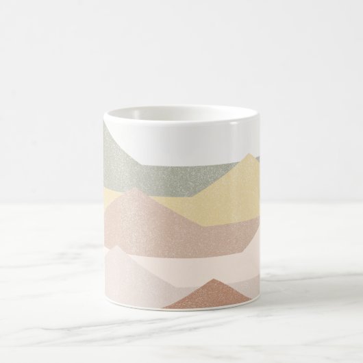 Abstracte bergen koffiemok