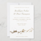 Abstracte bergen minimaal wit bruiloft uitnodigen save the date (Voorkant)