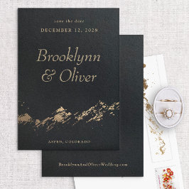 Abstracte bergen Minimale Zwart sparen de Datum Save The Date