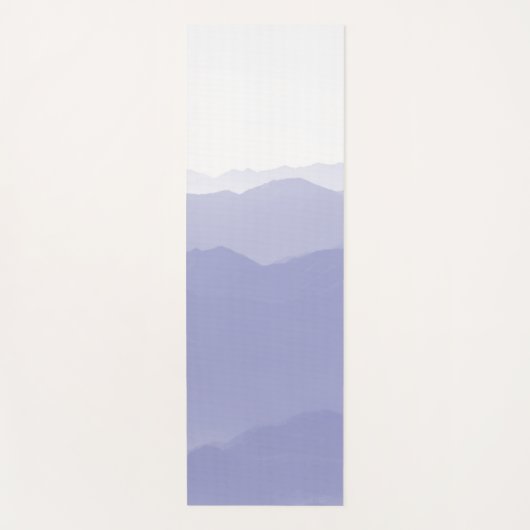 Abstracte bergen Modern Elegant Periwinkle White Yogamat (Voorkant)