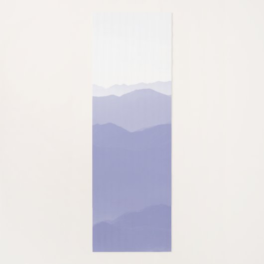 Abstracte bergen Modern Elegant Periwinkle White Yogamat (Achterkant)