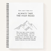 Abstracte bergen nemen altijd de hoge weg notitieboek (Voorkant)