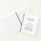 Abstracte bergen nemen altijd de hoge weg notitieboek (Binnen)