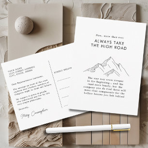 Abstracte bergen nemen de hoge weg briefkaart