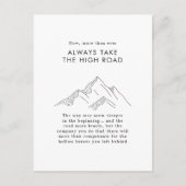 Abstracte bergen nemen de hoge weg briefkaart (Voorkant)