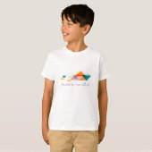 Abstracte bergen op maat T-shirt (Voorkant volledig)