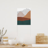 Abstracte bergen poster (Keuken)