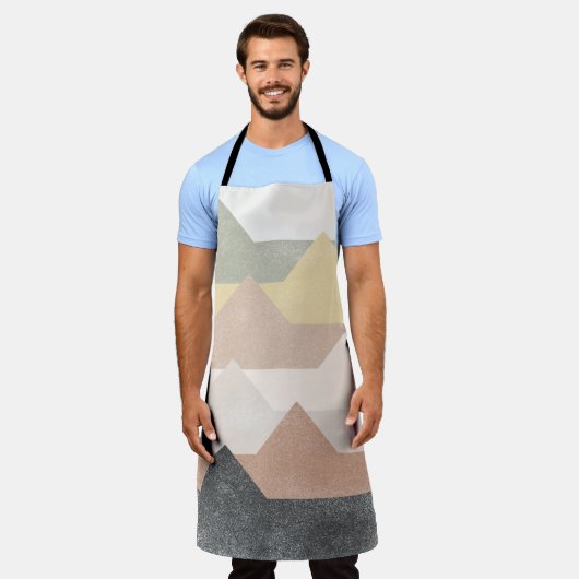 Abstracte bergen schort (Gedragen)