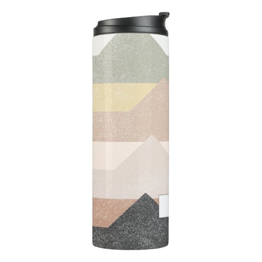 Abstracte bergen thermosbeker (Gedraaid links)