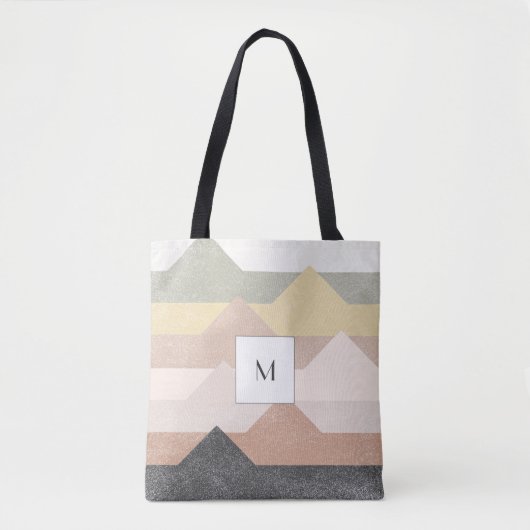 Abstracte bergen tote bag (Voorkant)