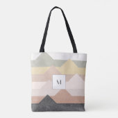 Abstracte bergen tote bag (Achterkant)
