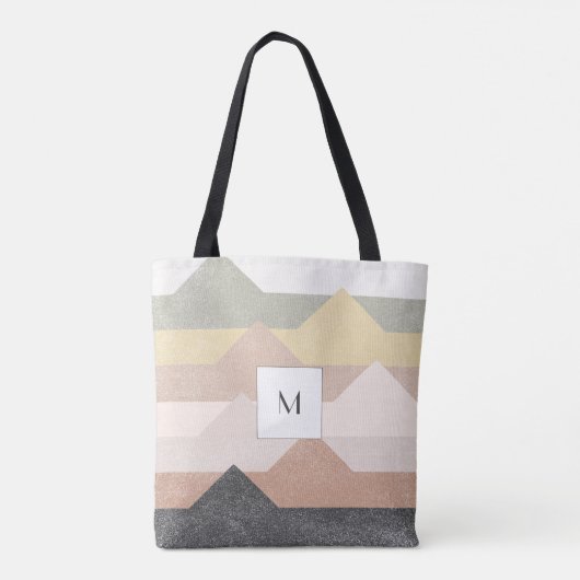 Abstracte bergen tote bag (Achterkant)