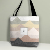 Abstracte bergen tote bag