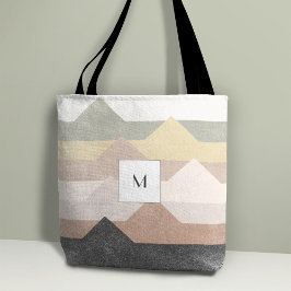 Abstracte bergen tote bag