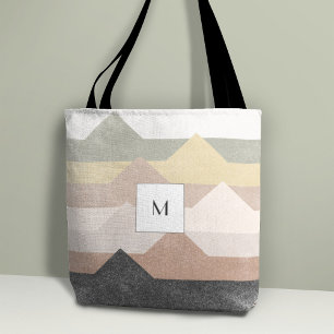 Abstracte bergen tote bag